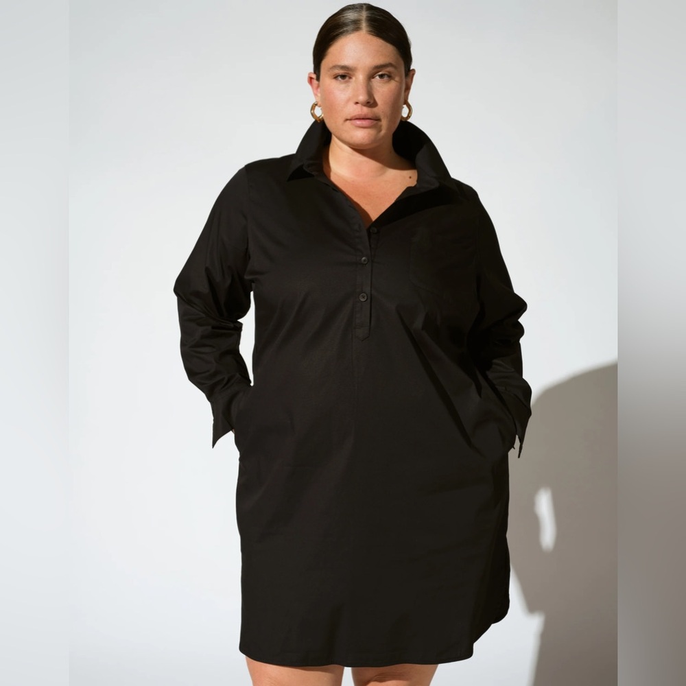 Universal Standard Stretch Poplin Rubicon Shirtdress
Black NWT